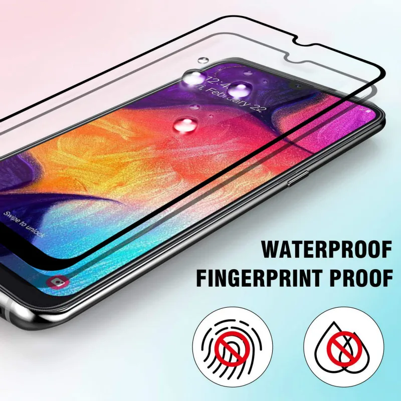2 в 1 9D закаленное Стекло для samsung Galaxy A70 A20 A30 A40 A50 A80 A40 J4 J6 A6 A8 A7 M30 M20 покрытие HD защитная пленка протектор