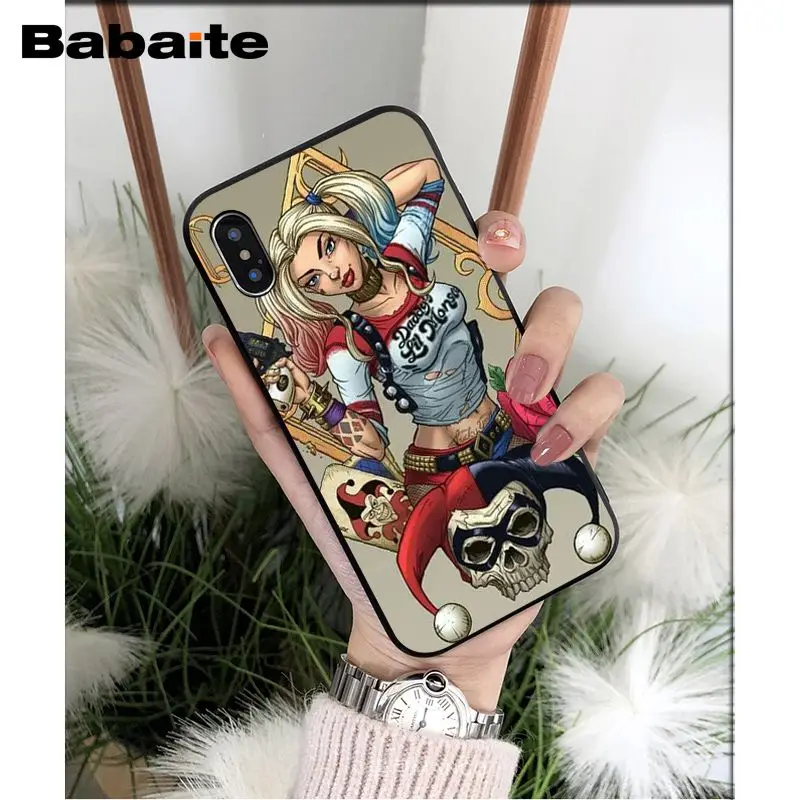 A16 Babaite Harley Quinn отряд самоубийц Джокер подмигивание мягкий чехол для телефона для iPhone11 8 7 6 6S Plus 5 5S SE XR X XS 11 pro Coque Shell - Цвет: A16