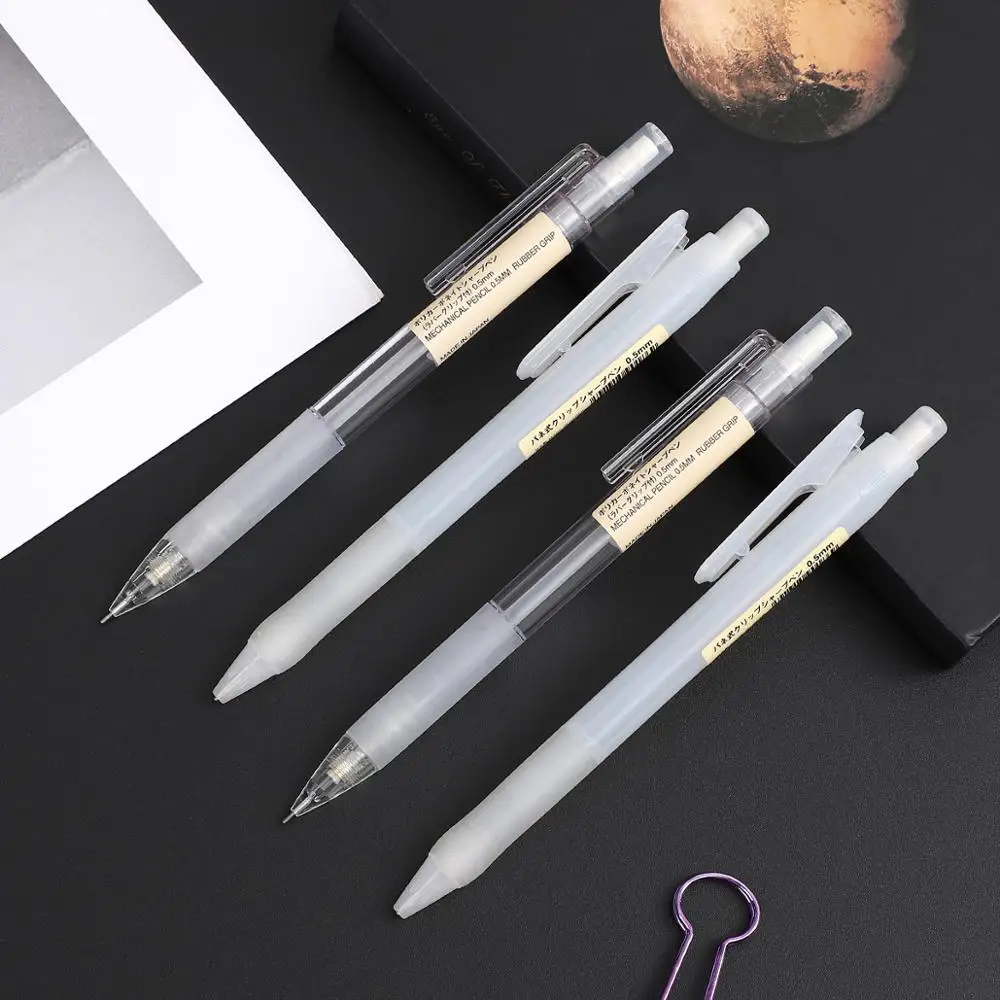 

1PC MUJI Original Transparent Mechanical Pencil Simplicity Plastic Propelling pencil For Kids Gifts kawaii school Supplies