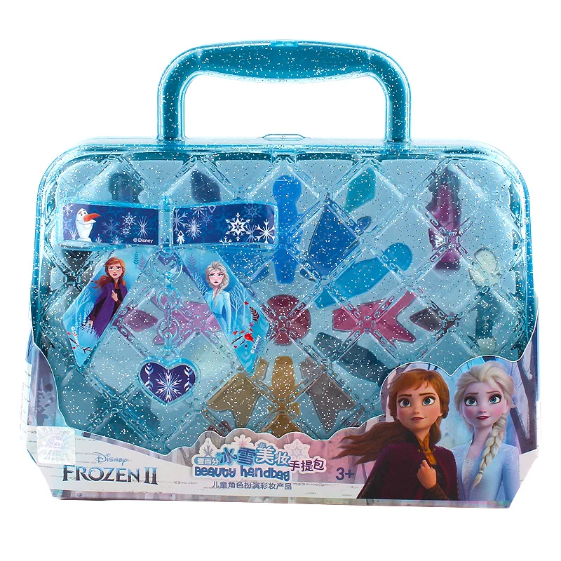 

Disney girls frozen 2 elsa and anna princess handbag Makeup set kids Beauty pretend play toy Gift Box
