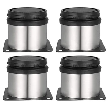 

4pcs Sofa Kitchen Bed Foot Round Stainless Steel Solid Worktop Bar Adjustable Furniture Legs Multifunction Cabinet Table Feet