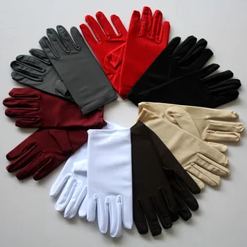

Winter Gloves Sunscreen Sexy Women Fashion Driving Evening Party Formal Prom Stretch Satin Sun Wrist Length Business Work Mitten