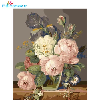 

Paintmake flowers DIY Paint By Numbers Oil Painting On Canvas Home Decoration Painting Wall Art Picture For Kids Adult