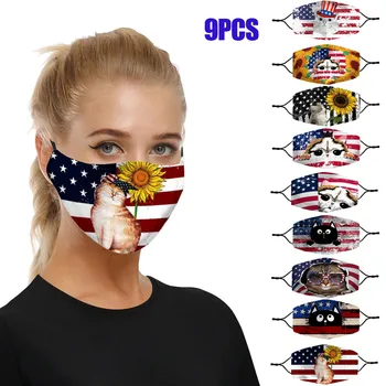 

Washable Earloop Mask Activated Carbon Filter Respirator Mouth-muffle Outdoor Sports PM2.5 Filter Dust Mask Mask Face#0731