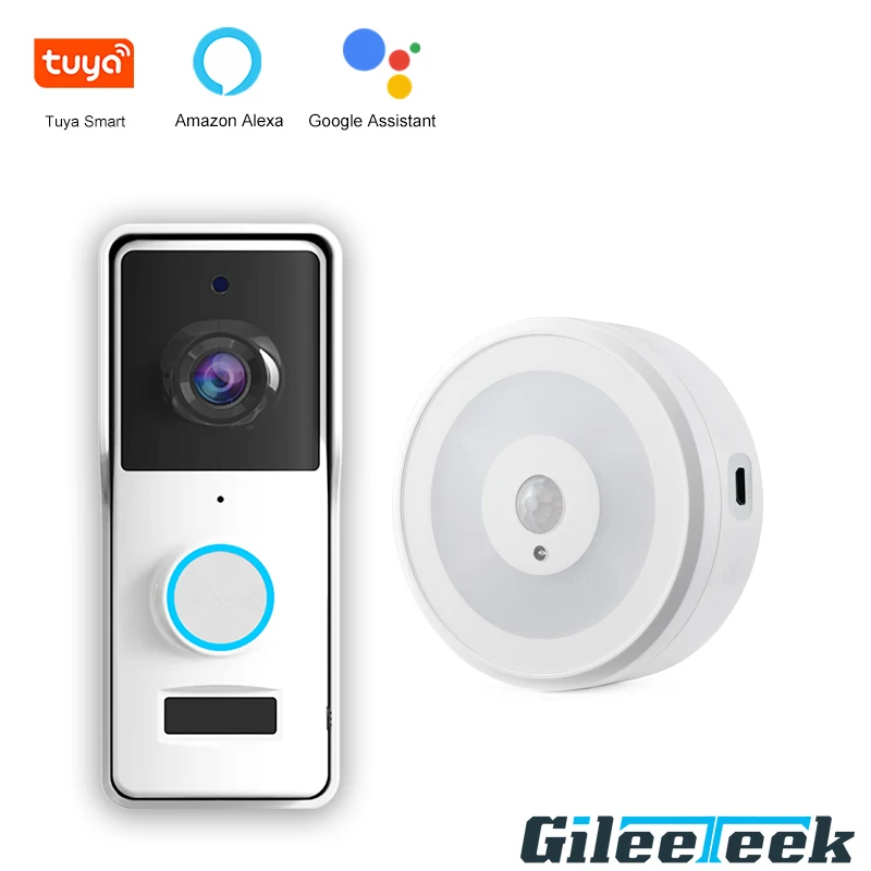 

Умный дверной звонок WF005 Tuya, Wi-Fi, HD 1080P, беспроводная камера, Двусторонняя голосовая аудиосвязь, водонепроницаемость IP65, Совместимость с IOS и Android