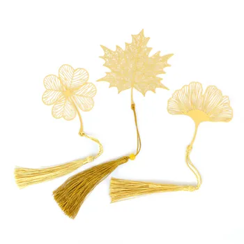

Creativity Metal Hollow Plant Leaf Bookmark Vein Tassel Leaf Bookmark Literature Art Student Brass Leaf Bookmarks Gift Supplies