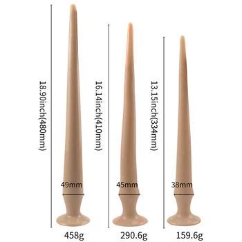 Newest Super Long Anal Whip Soft With Suction Cup G Spot Anal Dildo Man/Women Masturbator Butt Plug Long Dick Anal Toys Massager 6