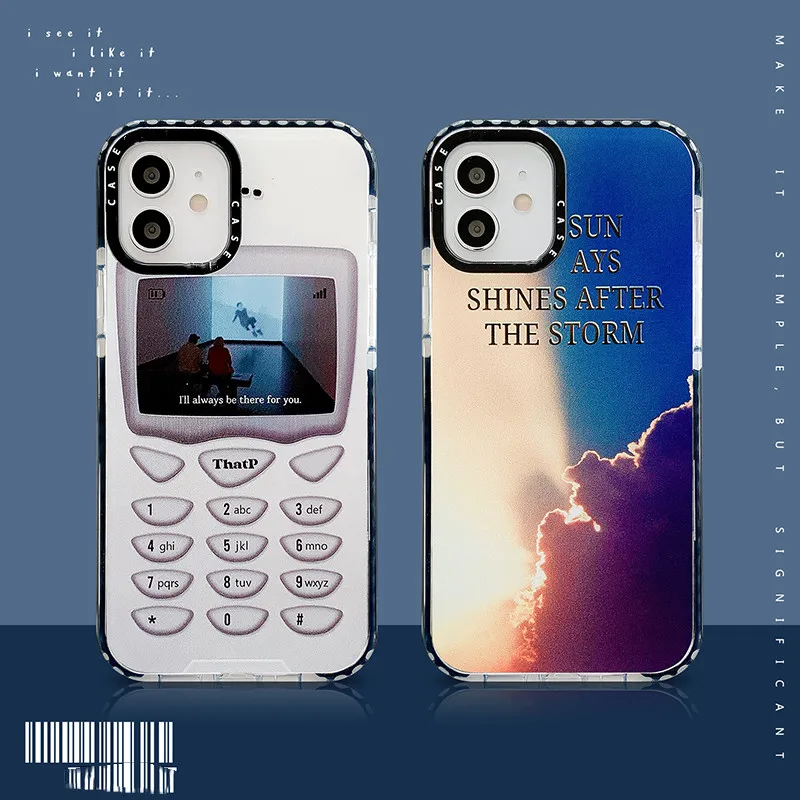 Classic old-fashioned buttons Phone Case For iPhone 7 8 6 6s Plus 12 11 Pro X XS Max Xr sky Soft TPU Cover Fundas | Мобильные