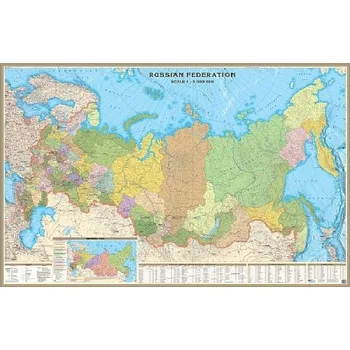 

Administrative map of the Russian Federation in English, 1:5,5 million