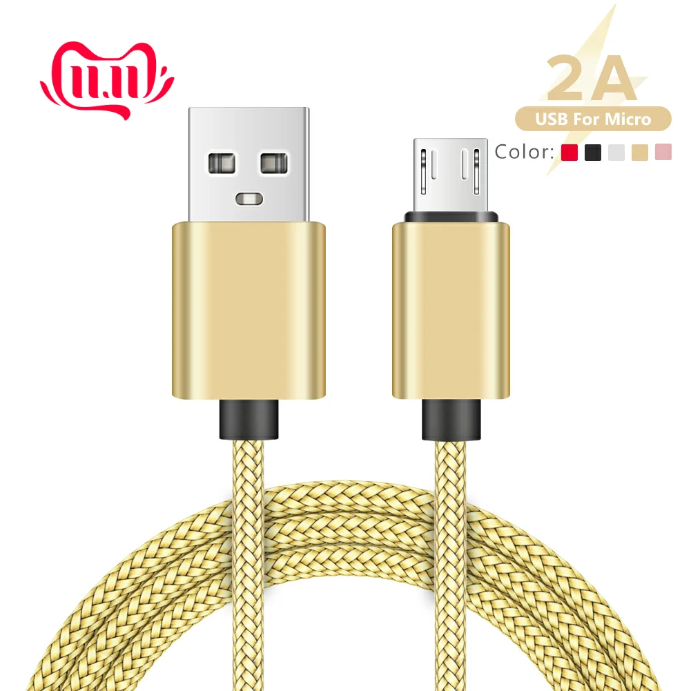 

27CM 1M 2M 3M 5 Colors Nylon Braided Micro Usb Fast Charging Data Cable For Samsung Huawei Nokia Zte Google Nexus Xbox One PS4