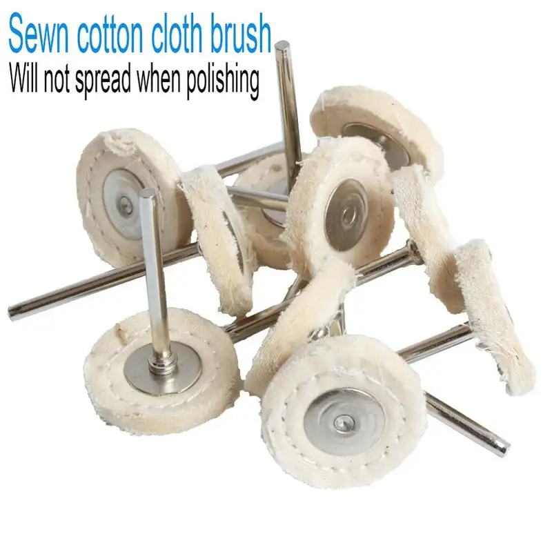 1" Wool Felt Grinding Sanding Head Abrasive Buffing Wheel 2.35/3mm Shank Cotton Thread Polishing Mini Brush for Dremel Dril - Image 5