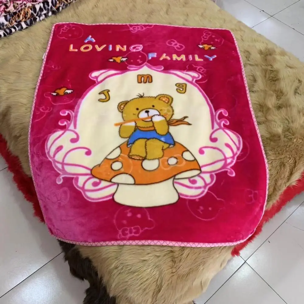 Rose Bear 100*125 см мультяшная кошка Медведь Мягкий микрофибровый плюш одеяло детское Флисовое одеяло для дивана-кровати самолет путешествия пледы - Цвет: Rose Bear