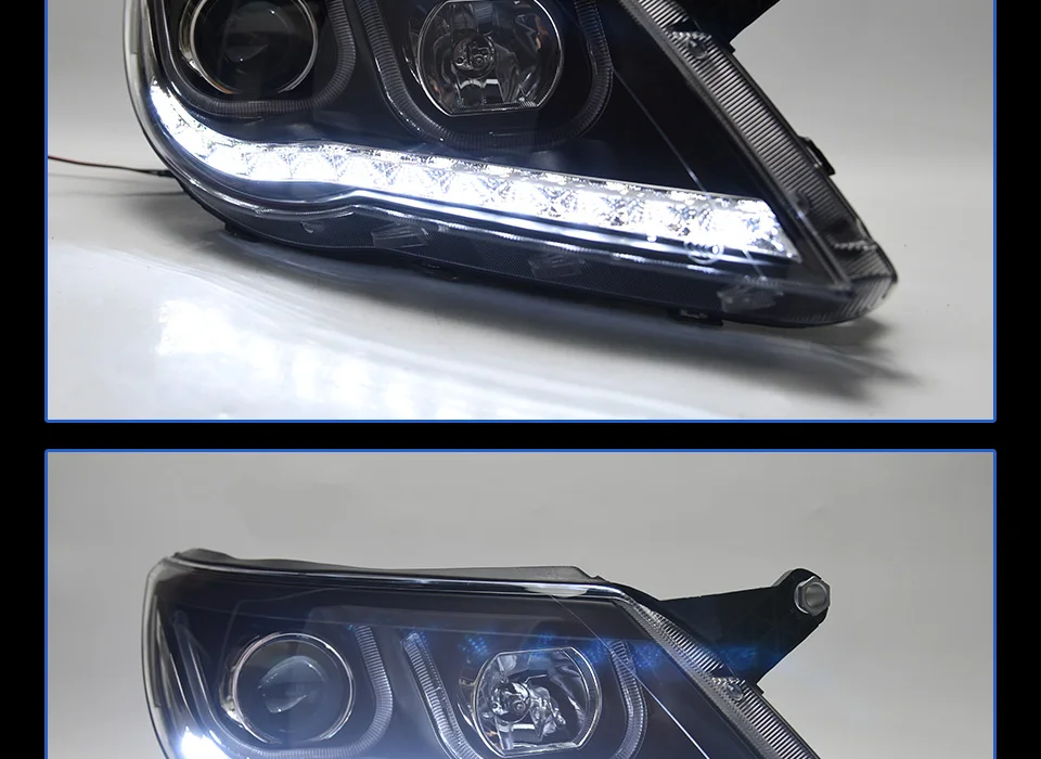 Head Lamp For Car VW Tiguan 2009-2012 Headlights Fog Lights Daytime Running Lights DRL H7 LED Bi Xenon Bulb Car Accessories