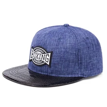 Стиль Корея боксерские офсетные буквы хлопок кожа вдоль плоских полях шляпа улица хип хоп танец бейсбол шляпы