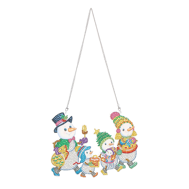 Gnome Doll DIY Diamond Painting Applique Rhinestone Acrylic Christmas Pendant Wall Hanging Mosaic Door Window Decor