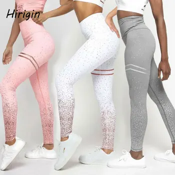 

Hot Sale Women Sexy slim sports Pants Gym glitter sequin Leggings Slim Fitness High Waist casual pants Workout pants 2020