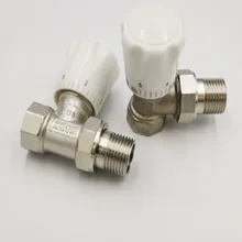 1) 1/" BSP Мужской Женский нагревательный радиатор угловой тип термочувствительный клапан для отопления радиатора регулирующий поток