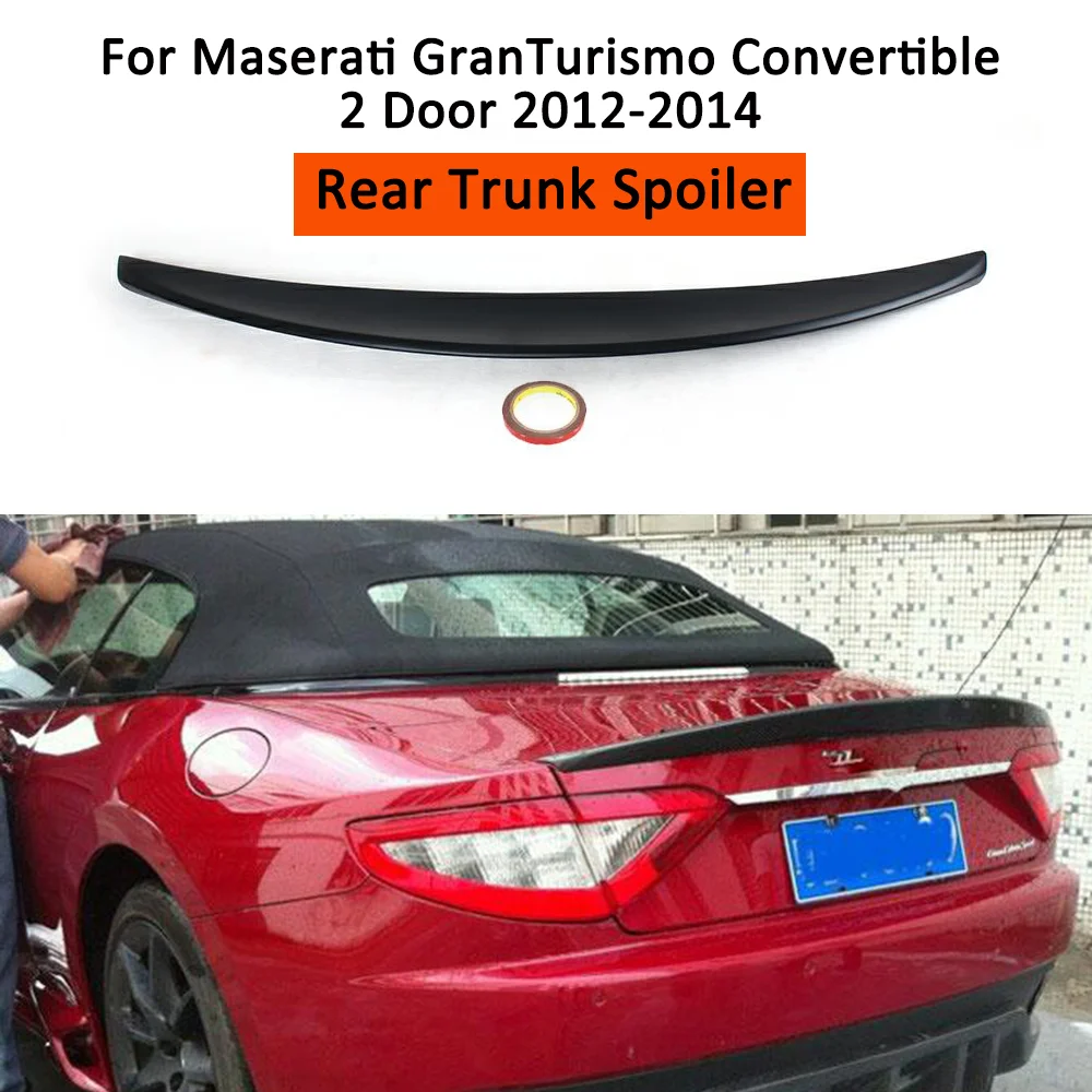 

Rear Trunk Boot Wing Spoiler for Maserati GranTurismo Convertible 2 Door 2012 2013 2014 FRP Black Unpainted Car Tuning Parts