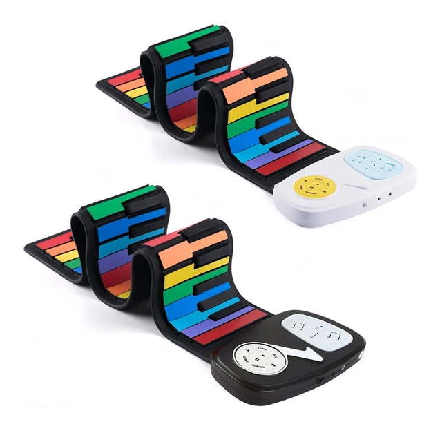 49 Keys Roll Up Rainbow Electronic Pianos to STREAMER AUDIO