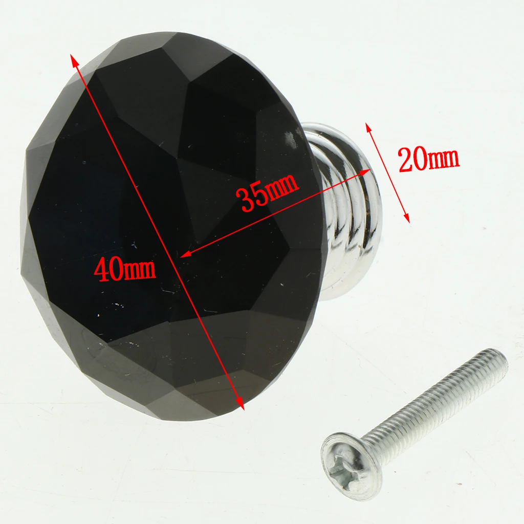 10x Crystal Diamond Shaped Door Handle Cabinet Cupboard Pull Knob Cupboard Knob Furniture Hardware Handle Door Pull Handle