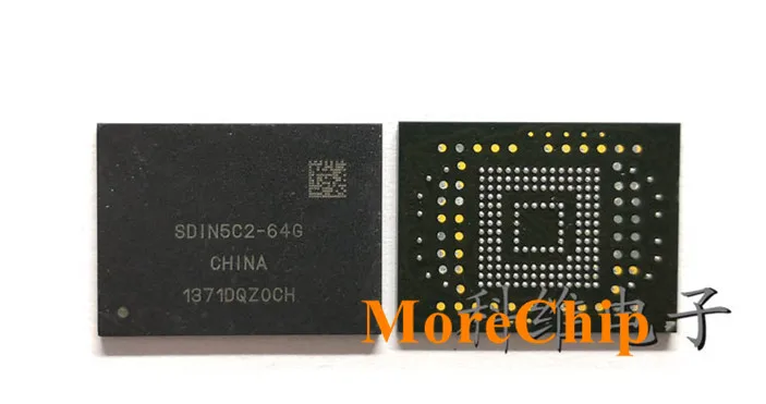 SDIN5C2-64G eMMC BGA169 NAND Flash IC 64GB Memory Store Chip 4.41 Verison Soldered Ball 55元 1个_副本