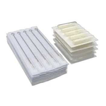 

7M1+7Rt 50Pcs Disposable Tattoo Needles And 50Pcs Matched Tattoo Tips Needle With White Black Tips Tattoo Tip Kit