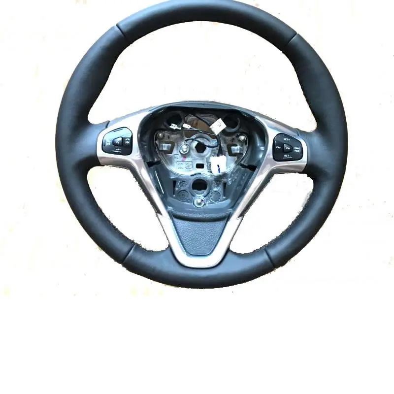 For Ford Fiesta MK7 MK8 ST Ecosport 2013 Leather steering wheel multi-function blue light bluetooth cruise | Автомобили и