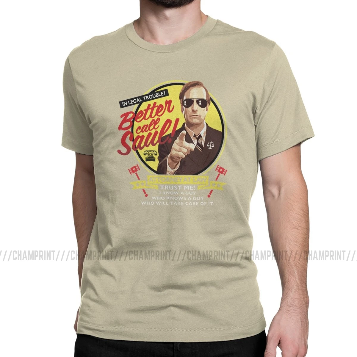 Новинка, футболка, If You'll Do That Call You Better Call Saul, футболки для мужчин, хлопковая Футболка с круглым вырезом, Подарочная одежда - Цвет: Хаки