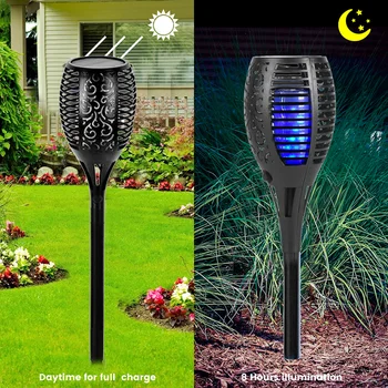 

Solar Bollard Light Led Solar Stick Lights 33 LED Solar Flame Lights Outdoor IP65 Waterproof Flickering Flame Torches Lamp
