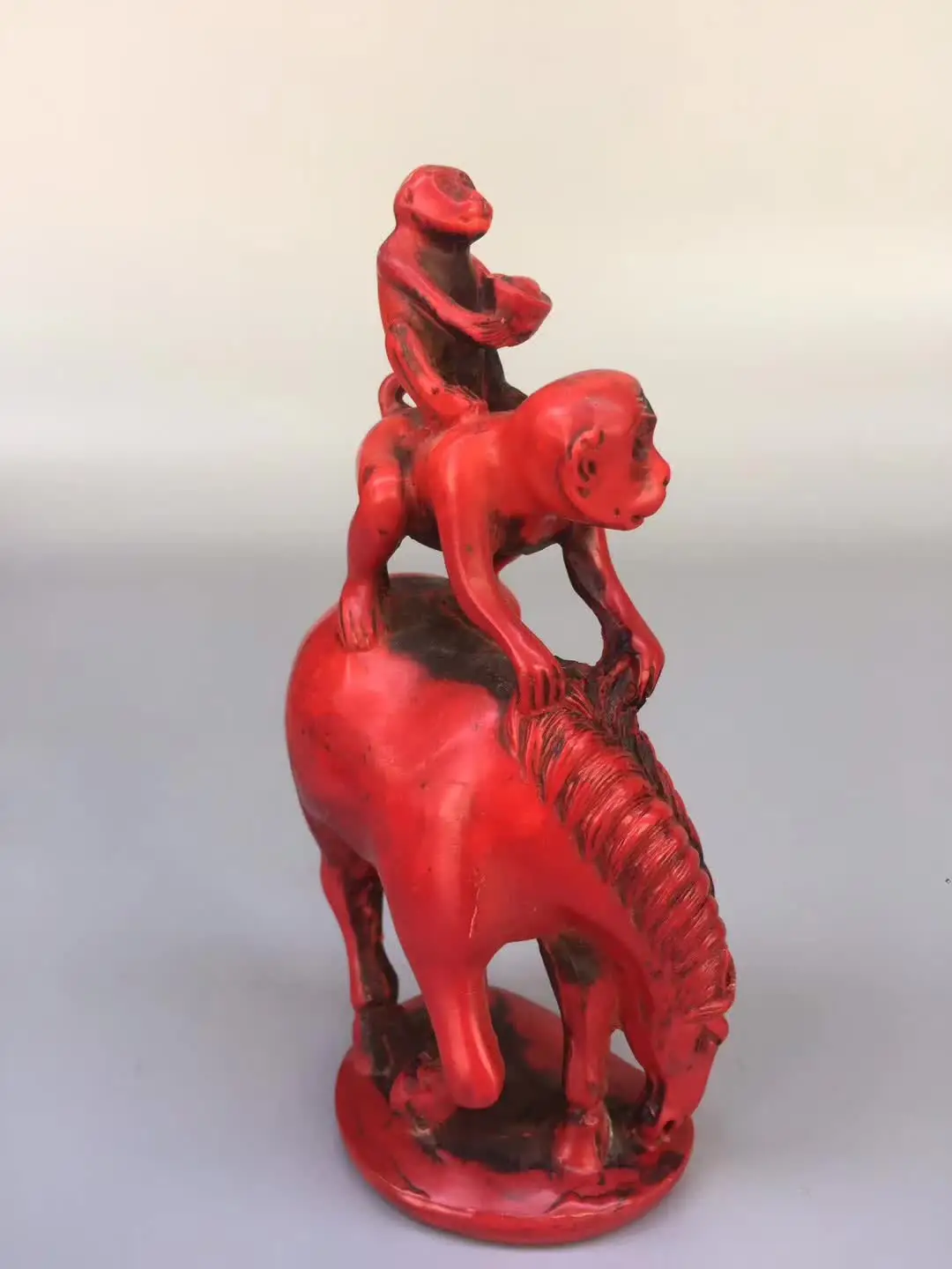 Collection Chinese Red Coral Carved Monkey Riding Horse Sending Wealth Money Lucky Animal Statue Home Decoration Collection Chinese Red Coral Carved Monkey Riding Horse Sending Wealth Money Lucky Animal Statue Home Decoration