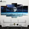 5 Panel Planet Universe Space Pictures Canvas Painting Starry Sky Poster Print Earth Moon Picture for Living Room HomeDecor ► Photo 1/6
