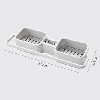 

Storage Organizer for Kitchen Sink Faucet Sponge Soap Cloth Drain Rack Holder Shelf No Drills Required AC889