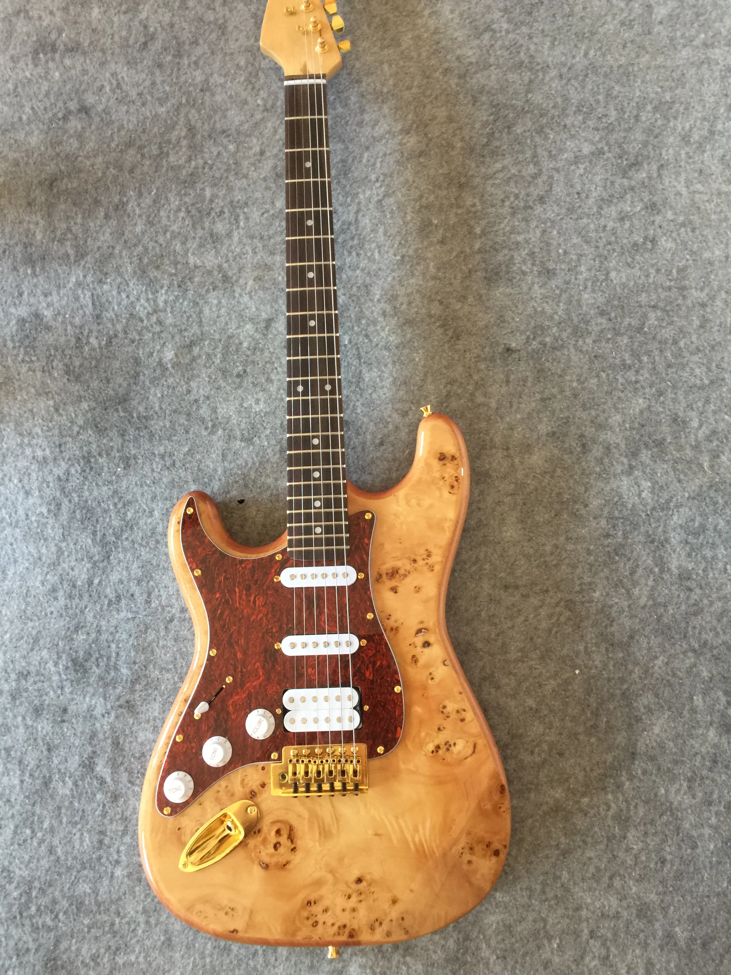 

Electric Guitar/Left-handed Log-colored Tree Tumor Veneer High-end Guitar/Anmiyue Customizable Chinese Electric Guitar
