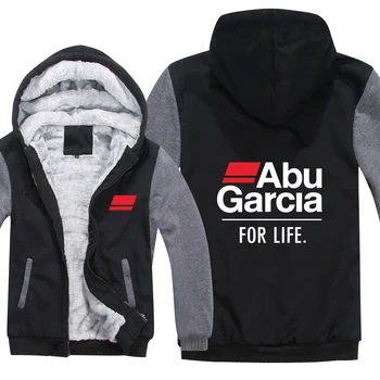 

Winter Abu Garcia Hoodies Warm Men Fashion Wool Liner Jacket Abu Garcia Sweatshirts Fisher Men Coat