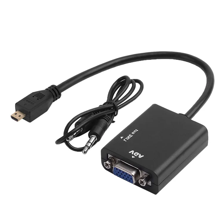 Соединительный кабель Microhdmi-VGA с аудиоразъемом для мобильного телефона планшета для отображения преобразования кабеля HDMI