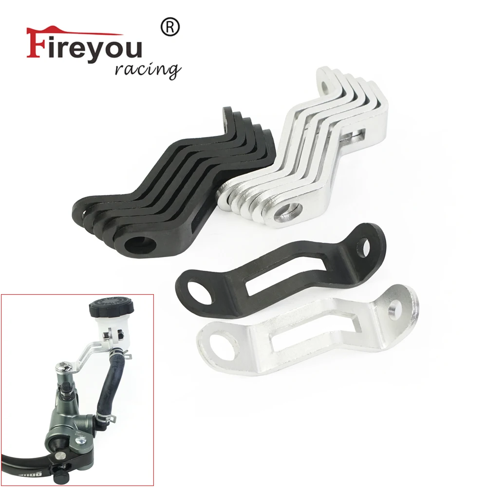 Motorcycle Fluid Reservoir Cover Set Holder Brake Tank Bracket Motorcycle Bike Brake Master Cylinder Fluid Reservoir Tank Oil Cup Support for Adelin PX1 Frando