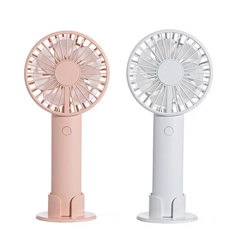 

Handheld Fan Mini USB Desk Fan Personal Table Fan Battery Operated, 3 Speed Cooling Electric Fan with Color Light