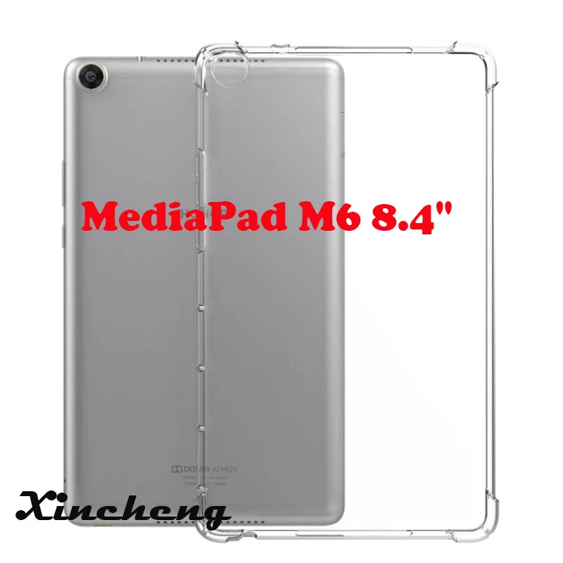 Для huawei MediaPad Tablet M3 M5 M6 T3 T5 прозрачный Анти-осенний чехол прозрачный мягкий Силиконовый противоударный бампер чехол Cpver - Цвет: MediaPad M6