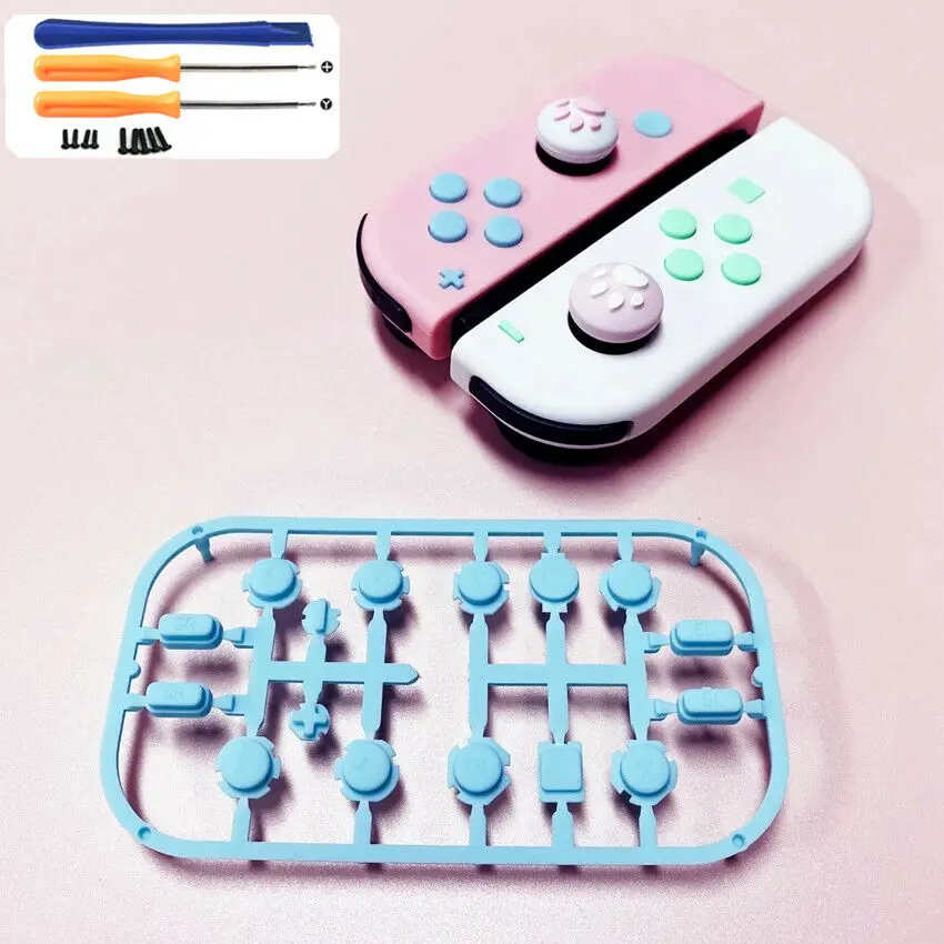 

Soft Touch Replacement ABXY Direction Keys SR SL L R ZR ZL Trigger Buttons With Tools Full Set For Nintendo Switch Joy-Con
