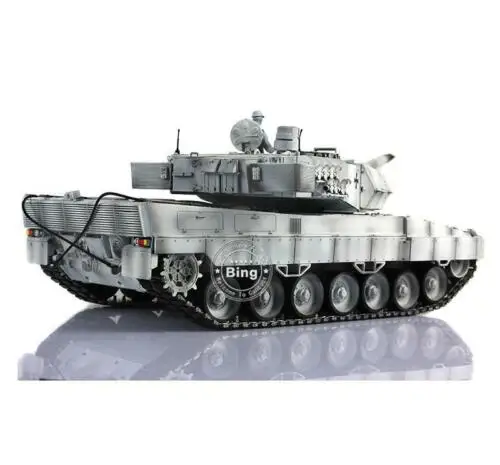 Leopard2A6 Радиоуправляемый Танк 3889 Ver2 полностью металлический шасси 1/16 заказной Камуфляж Зимний снег TH00944