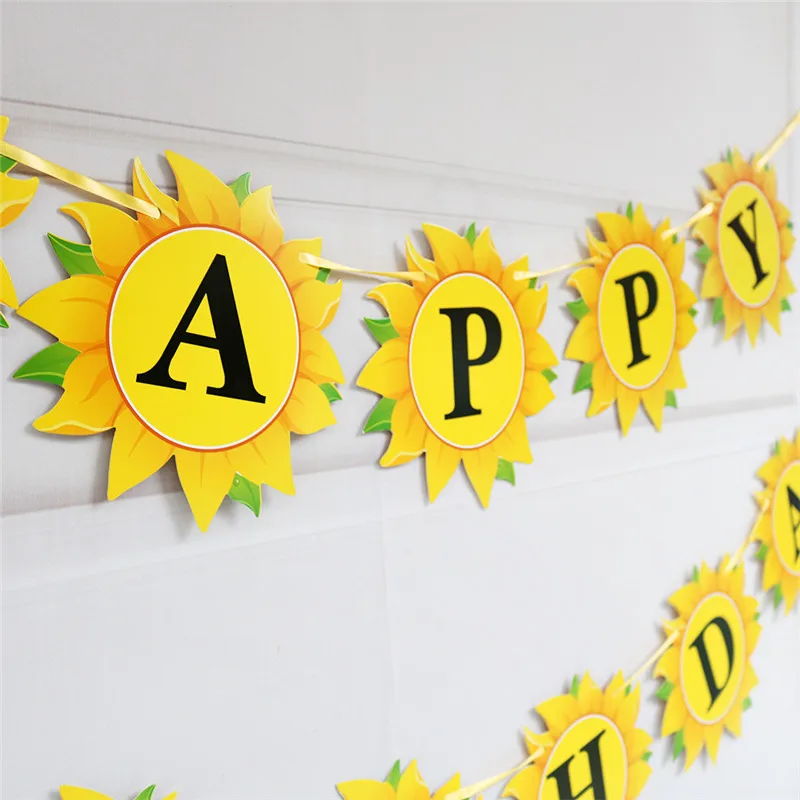 birthday decor sun flower happy birthday banner sunflower card ribbon glitter banner baby shower family party decor supplies birthday decor sun flower happy birthday banner sunflower card ribbon glitter banner baby shower family party decor supplies