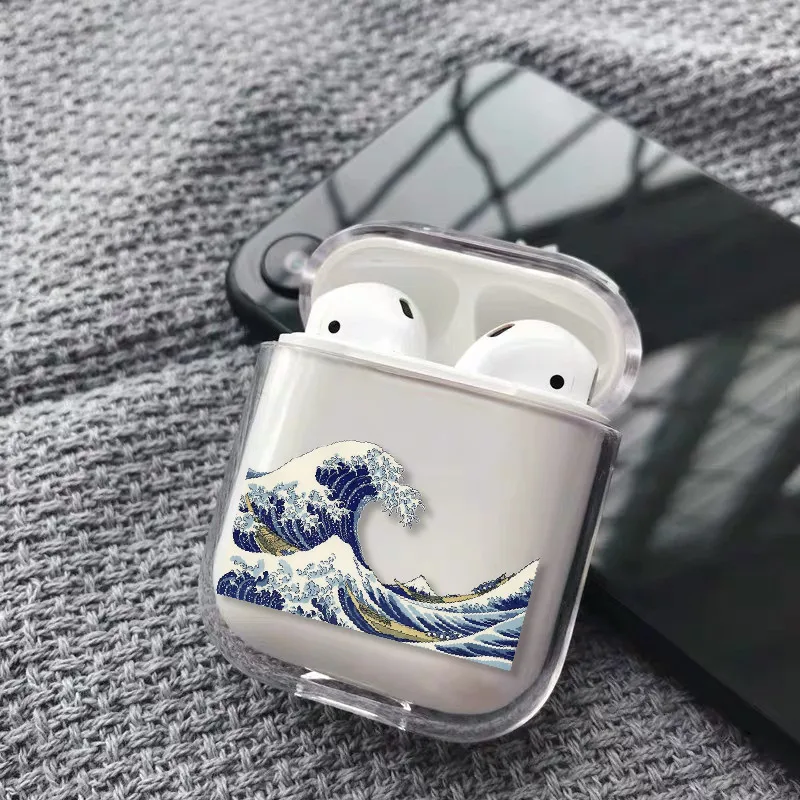Чехол для наушников Ван Гог Мона Лиза для Apple iPhone, зарядная коробка для AirPods Pro, жесткий прозрачный защитный чехол, аксессуары - Цвет: 2