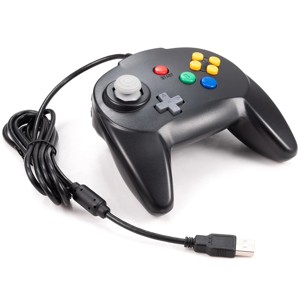 [USB Version]Mini Controller for Classic N64 Games,Wired Gamepad Joystick for Windows PC Mac Linux Raspberry Pi 4 Switch Console