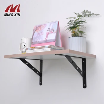 

2PCS Heavy duty triangular-support shelf bookshelf bedroom kitchen office shelf black and white metal bracket furniture hardware