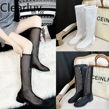 

Large Size 35-40 Mesh Shoes Women's Breathable Fashion Boots Gladiator Sexy Women's Shoes Advanced Hollow Wild Boots Hot Sale