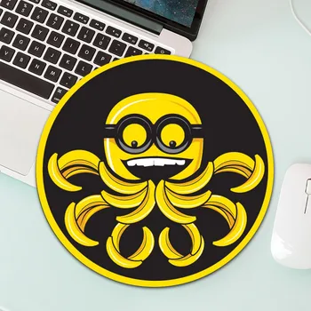 

Cartoon Minions Mouse Pad Round Mousepad Office Mice Pad Rubber Home Computer Anti-slip Table Mat Study Room PC 20X20 cm
