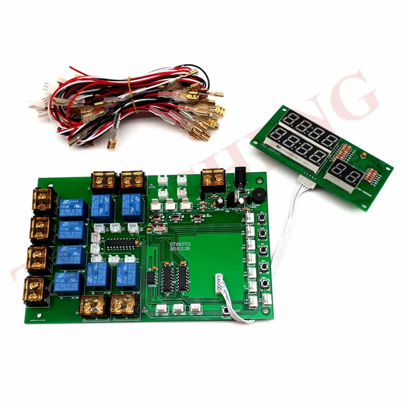 

JY-2182-V2 8 channel Countdown timer board coin bill card operated time control board for 1-8 devices