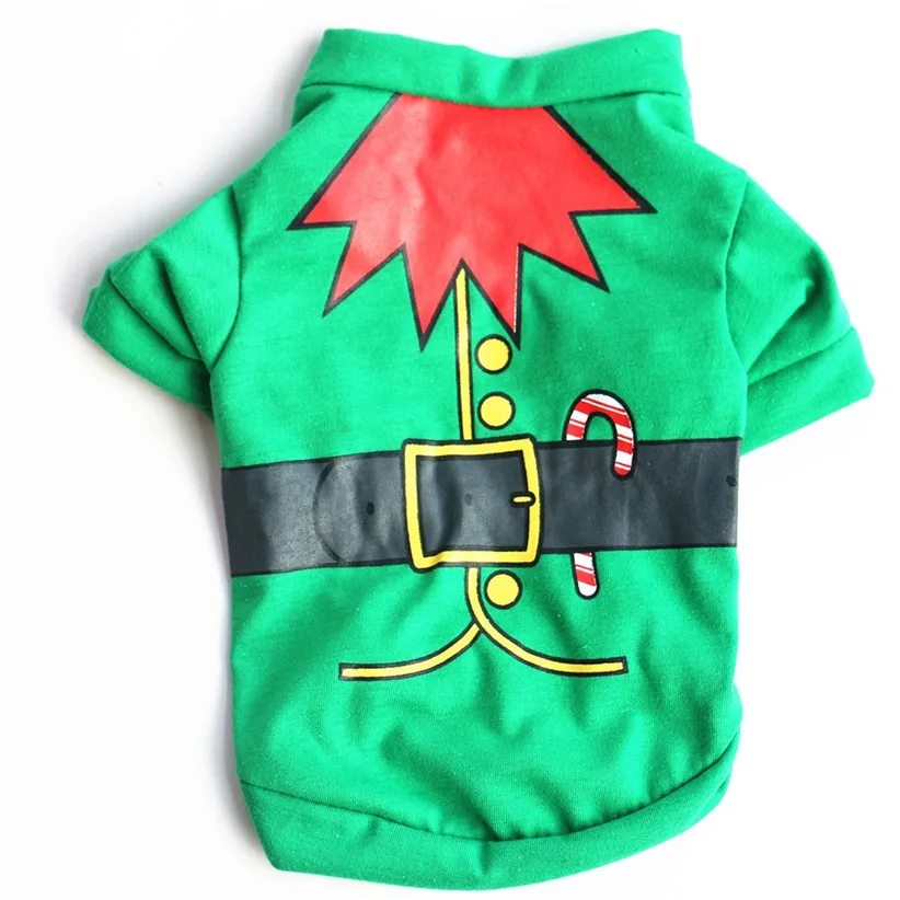 Transer, Рождественский наряд для щенков, одежда для собак, жилет Санта Клауса, футболка для собак, костюм для маленькой собачки 910 - Цвет: AG