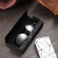 Étui à lunettes unisexe Portable Imitation bois Grain, boîte à lunettes, rigide, fait à la main, accessoires pour lunettes de lecture optique 3
