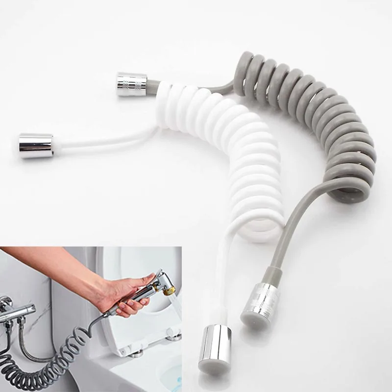 Flexible Shower Hose Pipe Spring for Water Plumbing Toilet Bidet Sprayer Gun Telephone Line bathroom Accessories | Обустройство дома